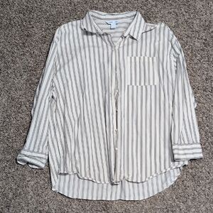 Striped Button-Up Shirt